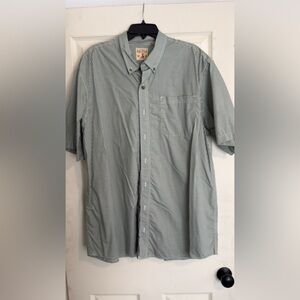 RedHead Light Green Check Short Sleeve Button-Down Shirt